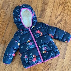 GAP Adorable Flower Puffer Coat